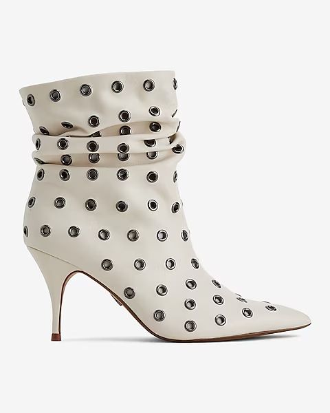 Brian Atwood x Express Grommet Slouch Thin Heeled Boots | Express (Pmt Risk)