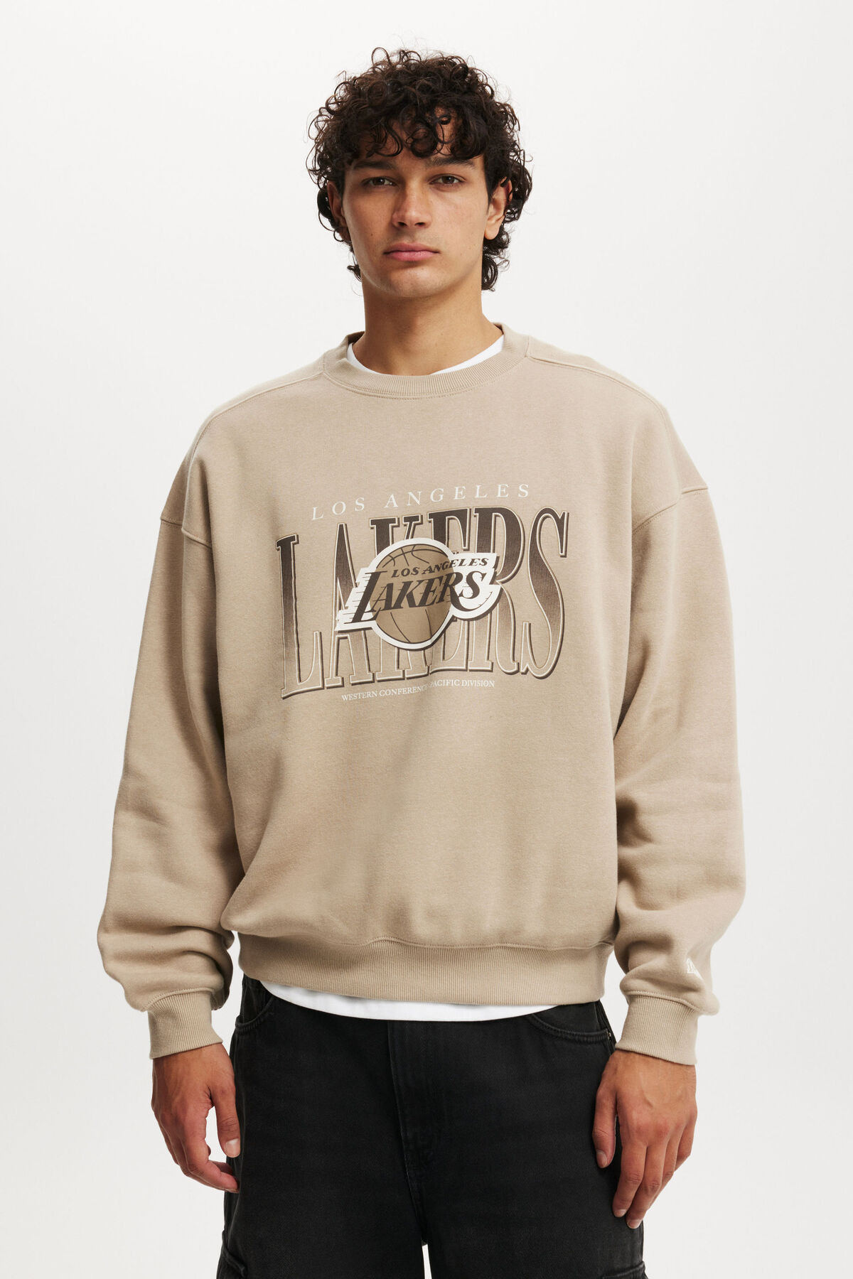 NBA LA Lakers Box Fit Crew Sweater | Cotton On (US)