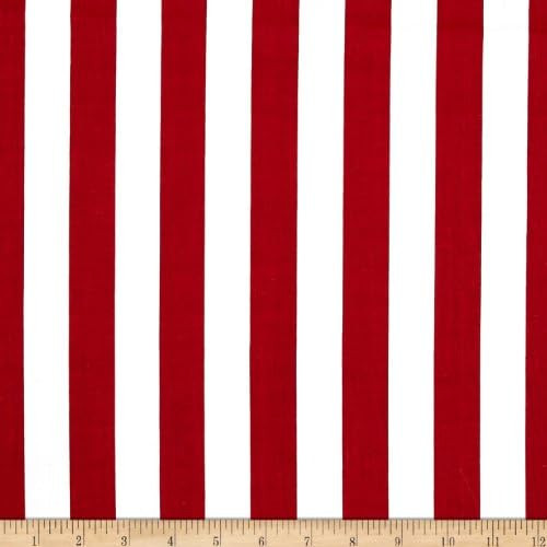 Broadcloth Blend Stripe Red/White, Fabric by the Yard | Amazon (US)