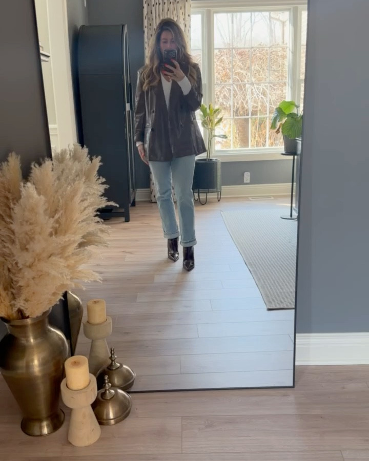 Perfect outfit for Friday drinks with the girls 🤎🍸🐆 Obsessed with this jacket from Anthro 

#LTKSeasonal #LTKootd #LTKgrwm