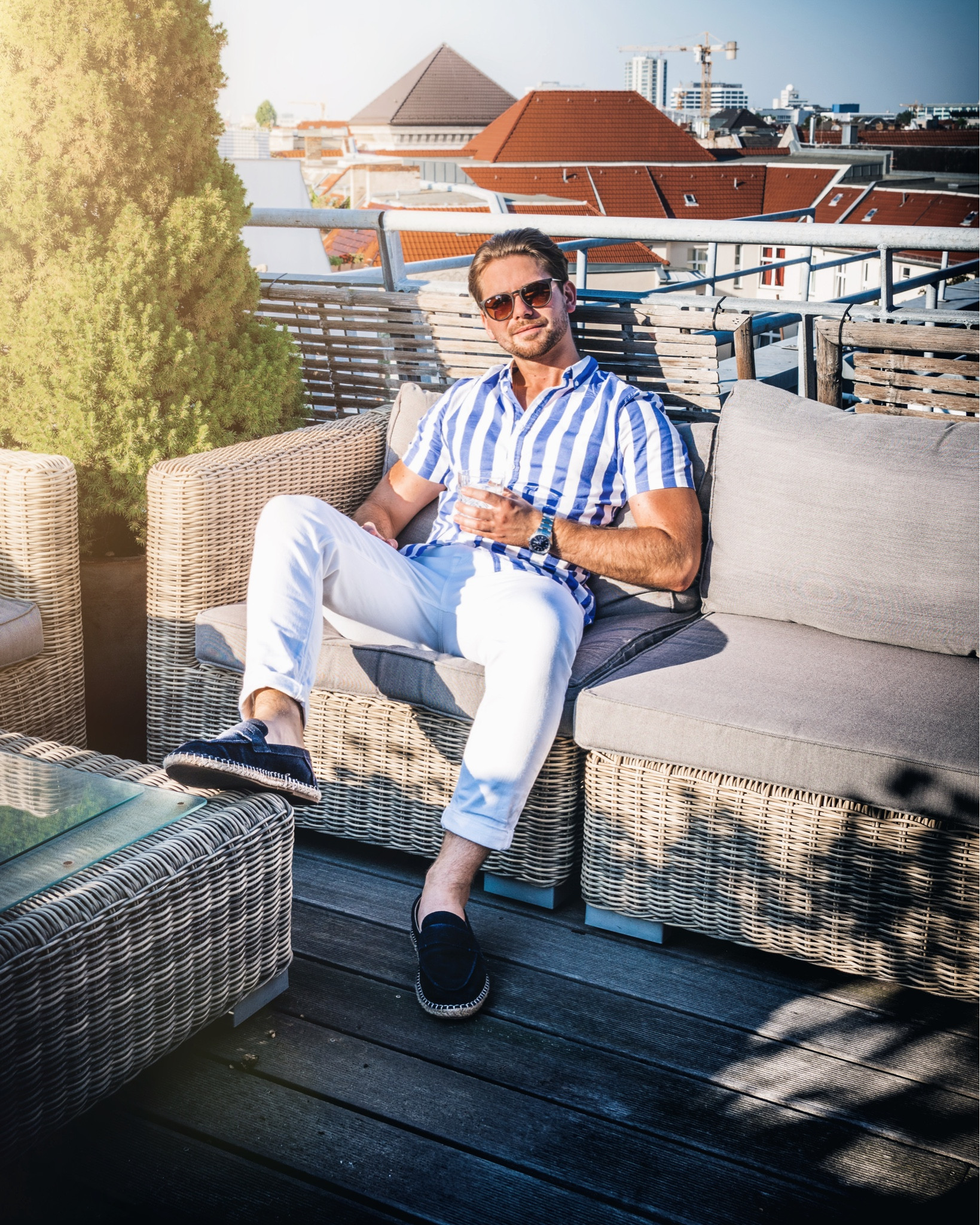 Summer outfit inspiration ☀️
blue and white combo with espadrilles 

#LTKeurope #LTKstyletip #LTKmens