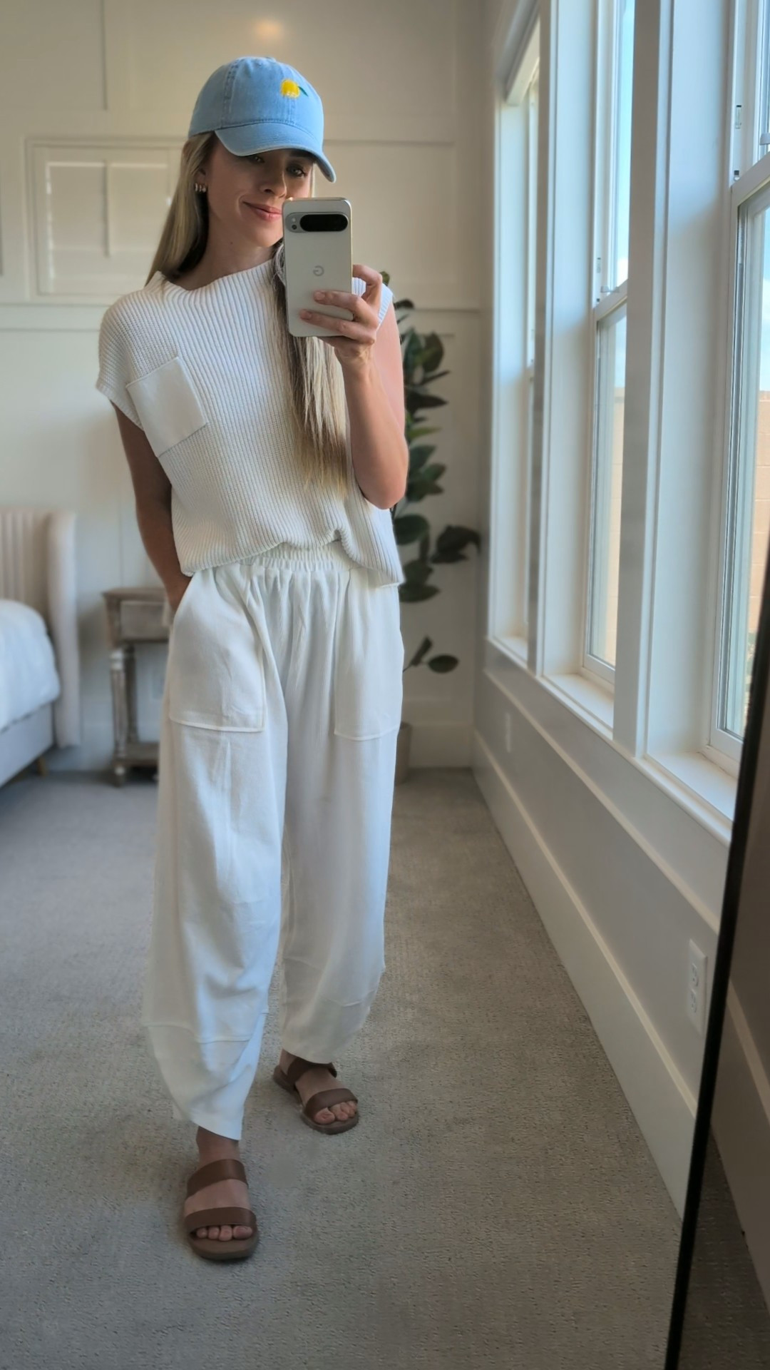 Monochrome with a pop, spring/summer look. White pants that AREN'T see through! 

 #LTKSummerEdit #LTKSeasonal #LTKFindsUnder50