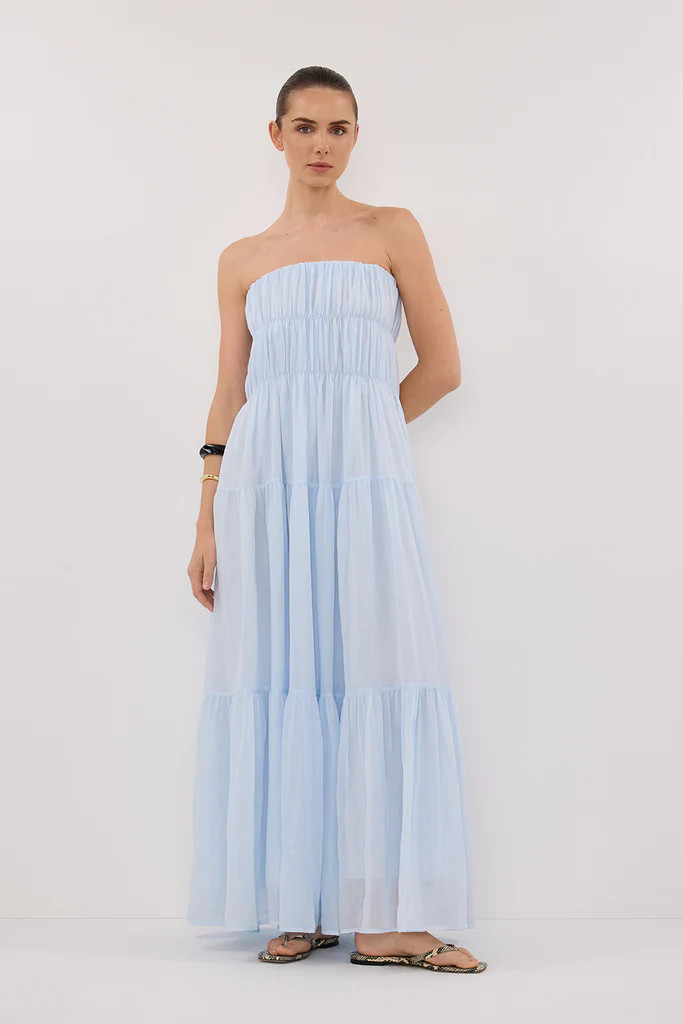 ARTIE CORNFLOWER RAMIE MIDI DRESS | DISSH