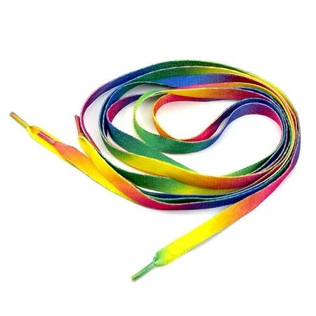 HEMOTON 12 Pairs Rainbow Shoelaces 1M Gradient Colorful Shoe Laces Flat Shoestring for Shoes Sneaker | Walmart (US)