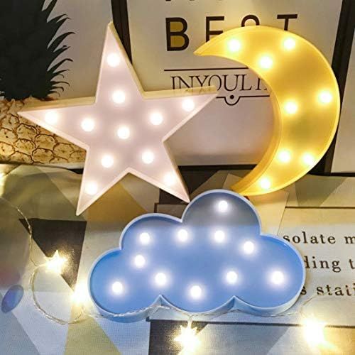 QiaoFei Decorative Night Lights for Kids,LED Crescent Moon Cloud Star Marquee Sign - Marquee Letters | Amazon (US)