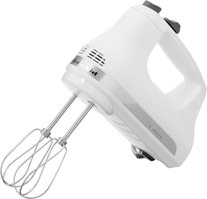 KitchenAid KHM512WH 5-Speed Ultra Power Hand Mixer, White | Amazon (US)