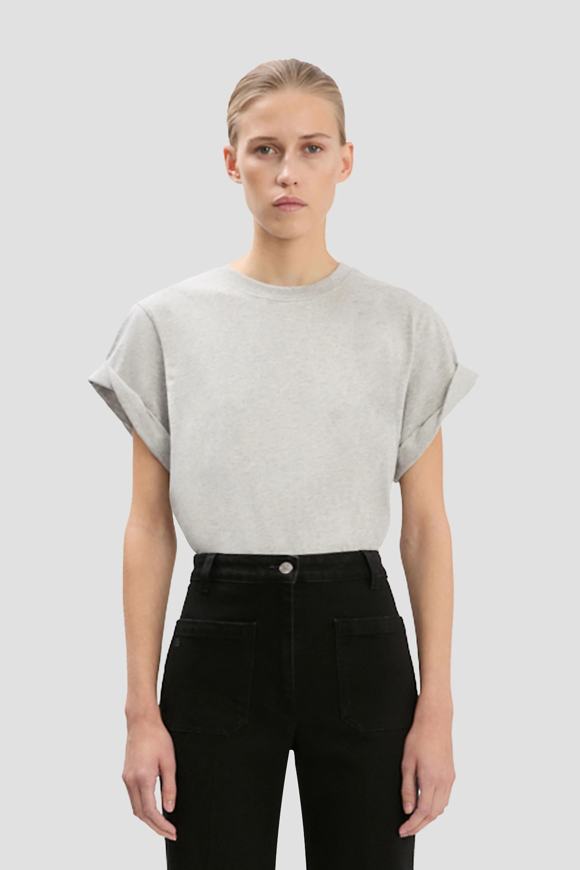 Tilly T-Shirt In Grey Marl | Victoria Beckham UK