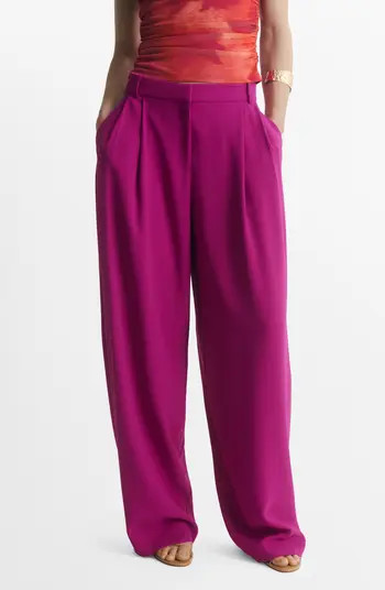 Pleated Straight Leg Pants | Nordstrom