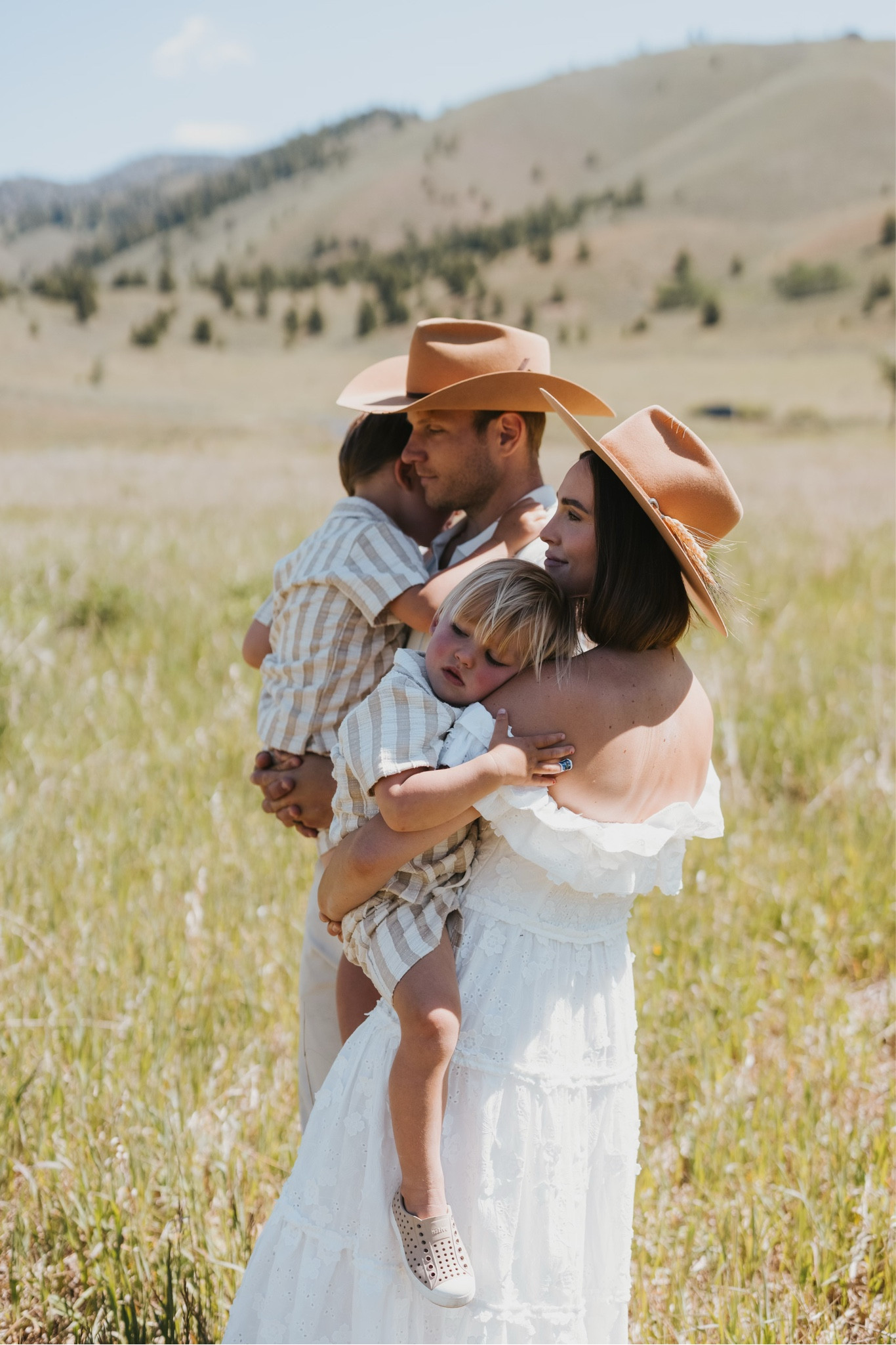 FAMILY \ white off the shoulder dress and cowboy hat for family photos 🤍🤠

Country concert
Cowgirl 

#LTKFamily #LTKStyleTip