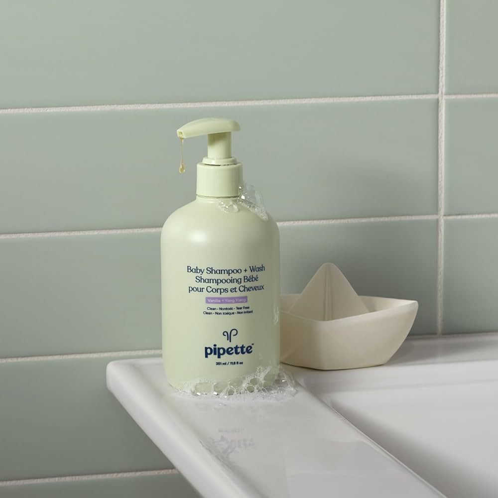 Pipette Baby Shampoo and Body Wash - Vanilla + Ylang Ylang, Tear-Free Bath Time, Hypoallergenic, ... | Amazon (US)