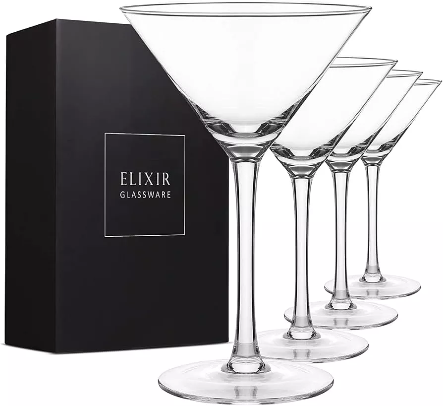 Elixir Glassware Red Wine Glasses - Set of 4 Hand Blown Large Wine