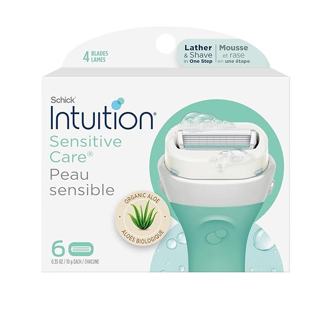 INTUITION Schick Refill, Razors for Women Sensitive Skin | Intuition Razor Blades Refill with Org... | Amazon (US)