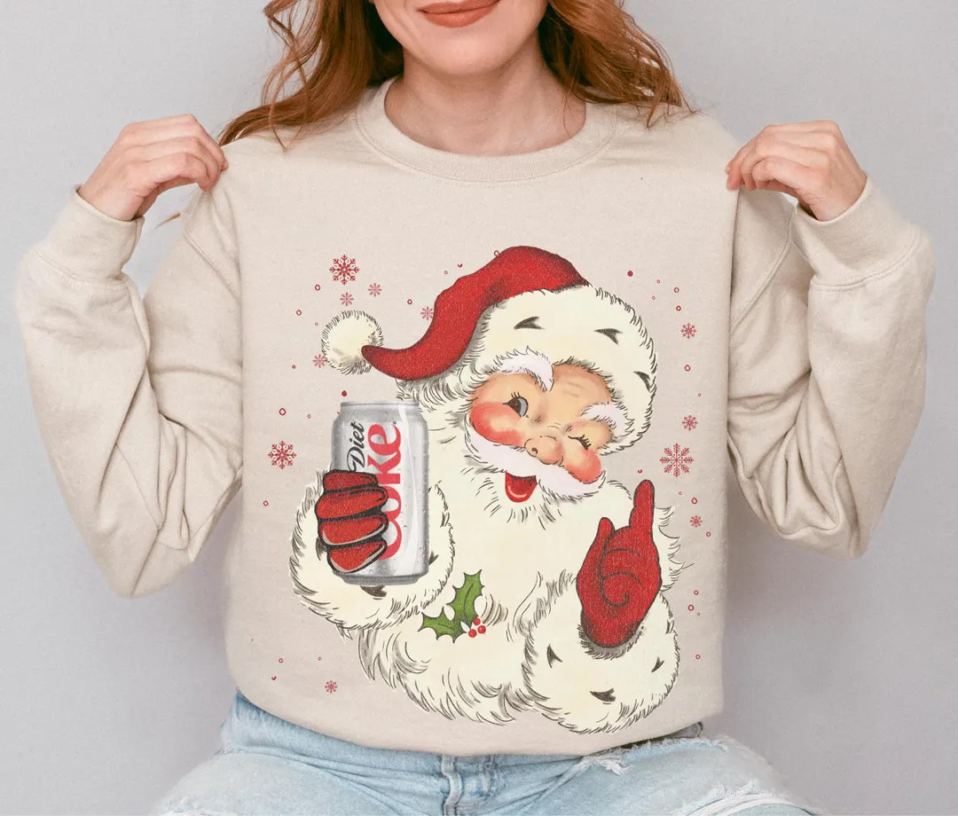 Diet Coke Sweatshirt, Diet Coke Christmas Sweatshirt, Diet Coke Soda, Gift for Her, Gift for Him,... | Etsy (US)