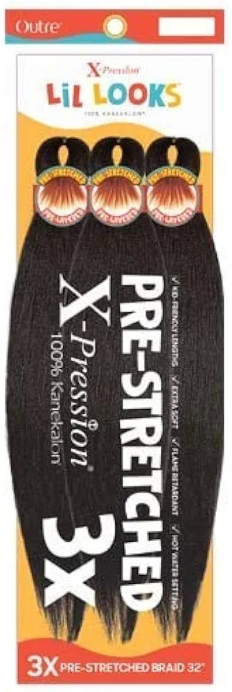 Outre Xpression Lil Looks 3X PRE STRETCHED CALMING BRAID 32" (3-Pack, 1) | Amazon (US)