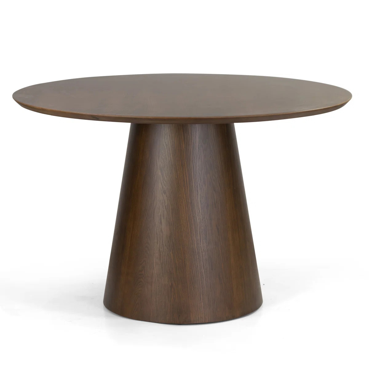 Blake Walnut Finish Round Wood Pedestal Dining Table | Wayfair North America