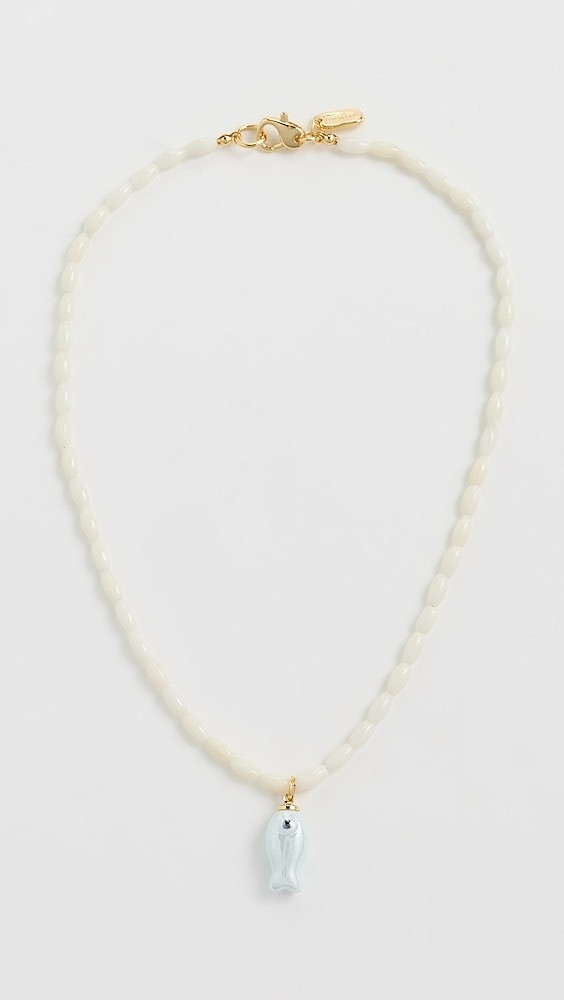 Mother of Pearl Beaded Fish Necklace | Shopbop
