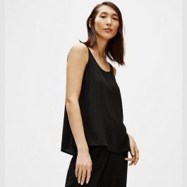 System Silk Georgette Crepe Tank | Eileen Fisher
