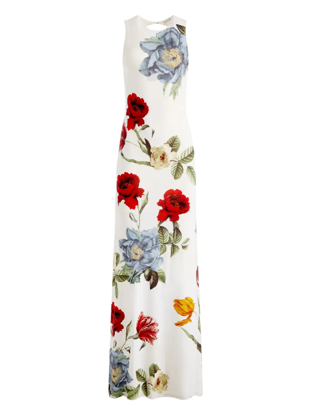 alice + olivia Delora floral-print maxi dress - White | Farfetch Global
