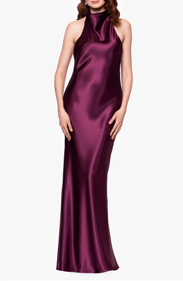 Halter Charmeuse Gown | Nordstrom