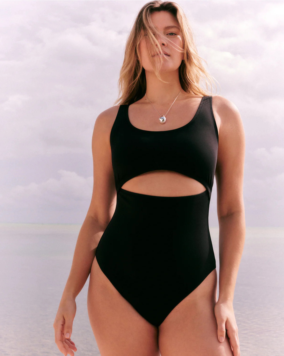 Spanx Women's SPANXshape® Swim Cutout One Piece in Black | Spanx
