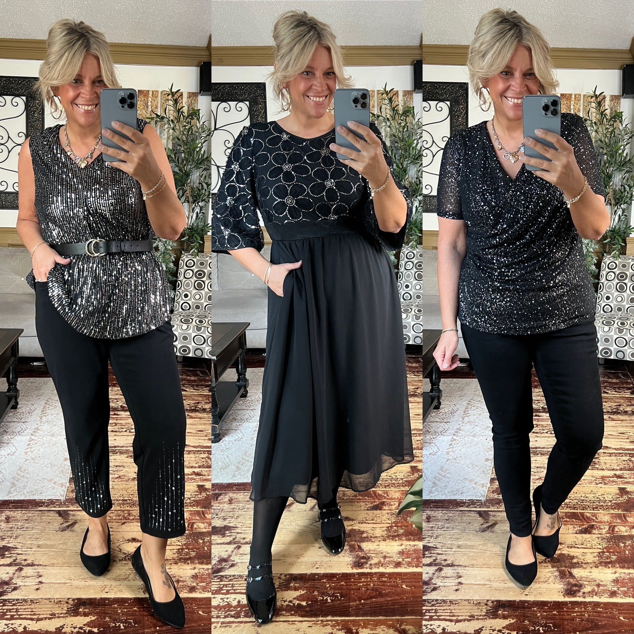 Sequin outfit ideas, holiday outfit ideas, party style- wearing size 12 in everything but the pants, those are the 14-16 & jeans are the size 14. 

#LTKSeasonal #LTKWedding #LTKHoliday