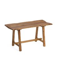 Outdoor Live Edge Acacia Bench | Marshalls