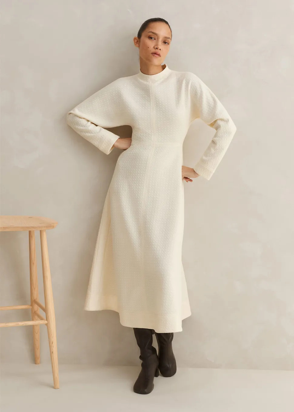 Travel Tailoring Batwing Sleeve Midi Dress | ME+EM US