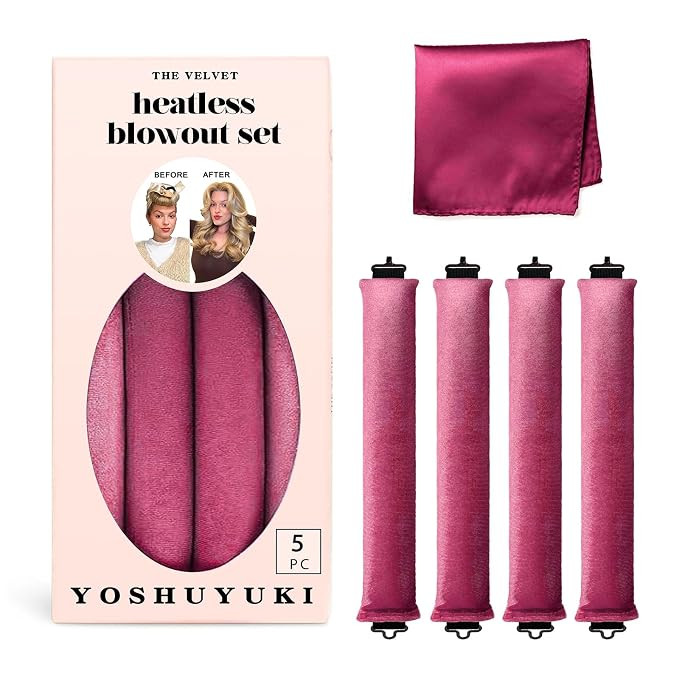 Heatless Hair Curlers Curling Set Overnight Non Heat Hair Curlers Blow Out Foam Jumbo Hair Roller... | Amazon (US)
