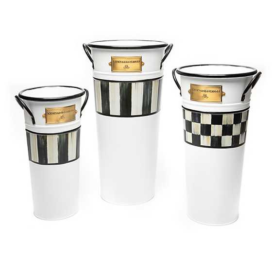 Spectator Galvanized Flower Buckets - Set of 3 | MacKenzie-Childs