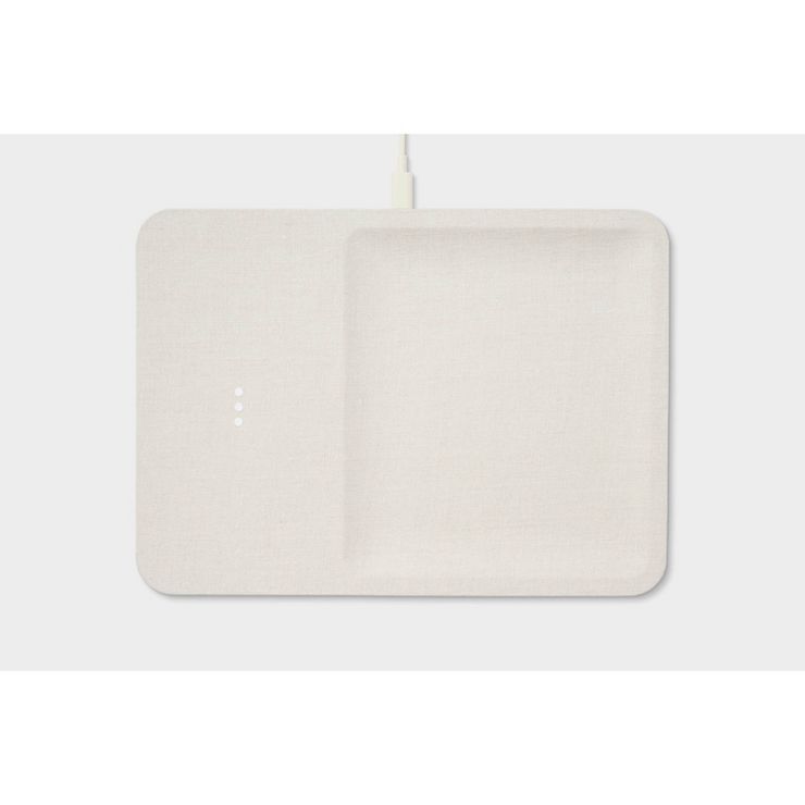 Courant Essentials CATCH:3 Single-Device Wireless Charger with Accessory Tray - Natural | Target