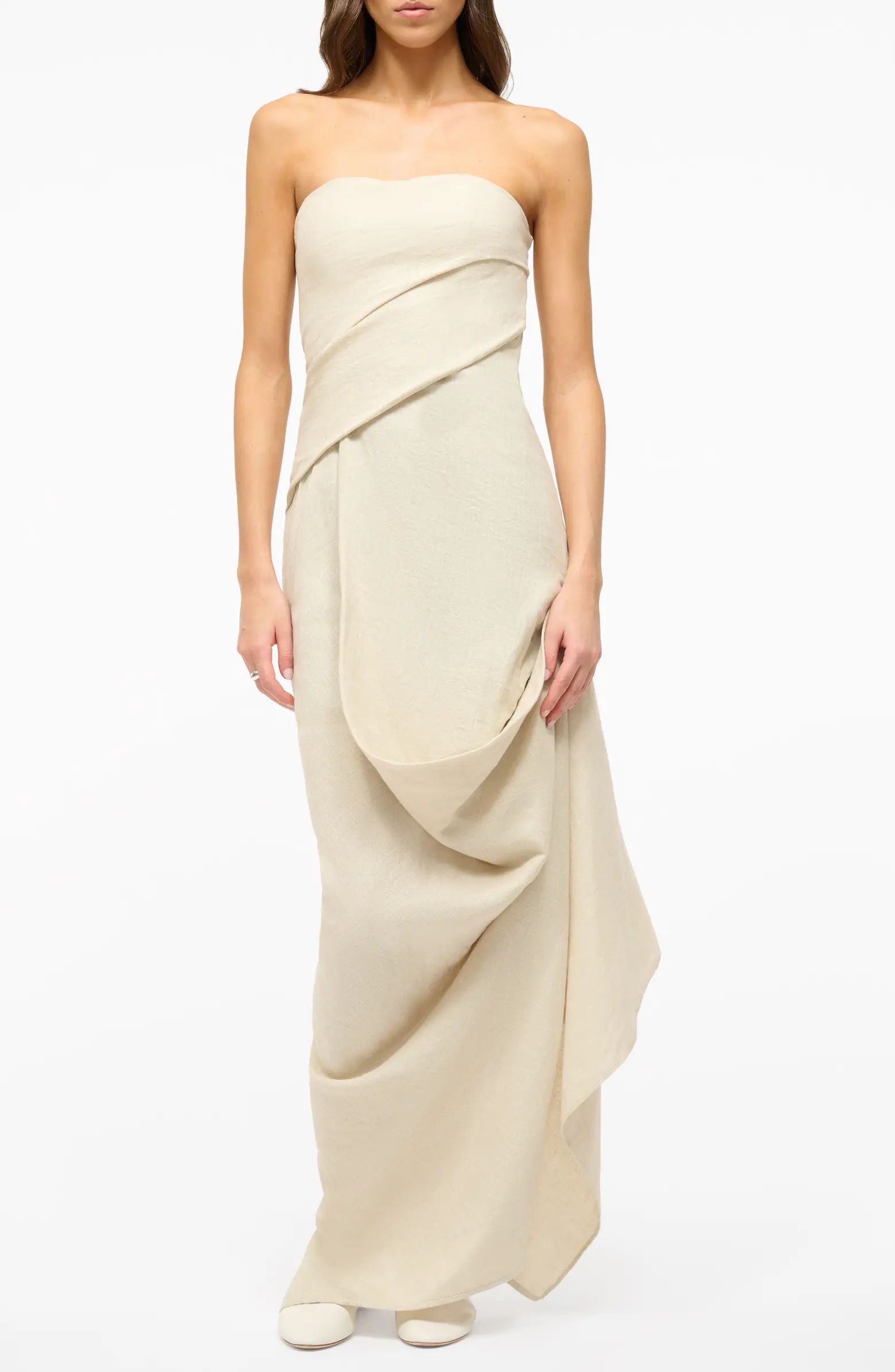 Strapless Linen Dress | Nordstrom
