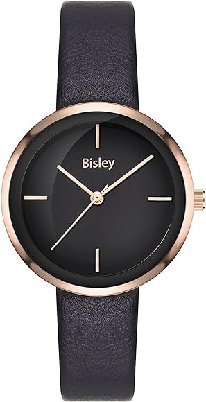 Bisley Women's Wrist Watches Leather Band Waterproof Analog Watch for Ladies Female | Amazon (US)