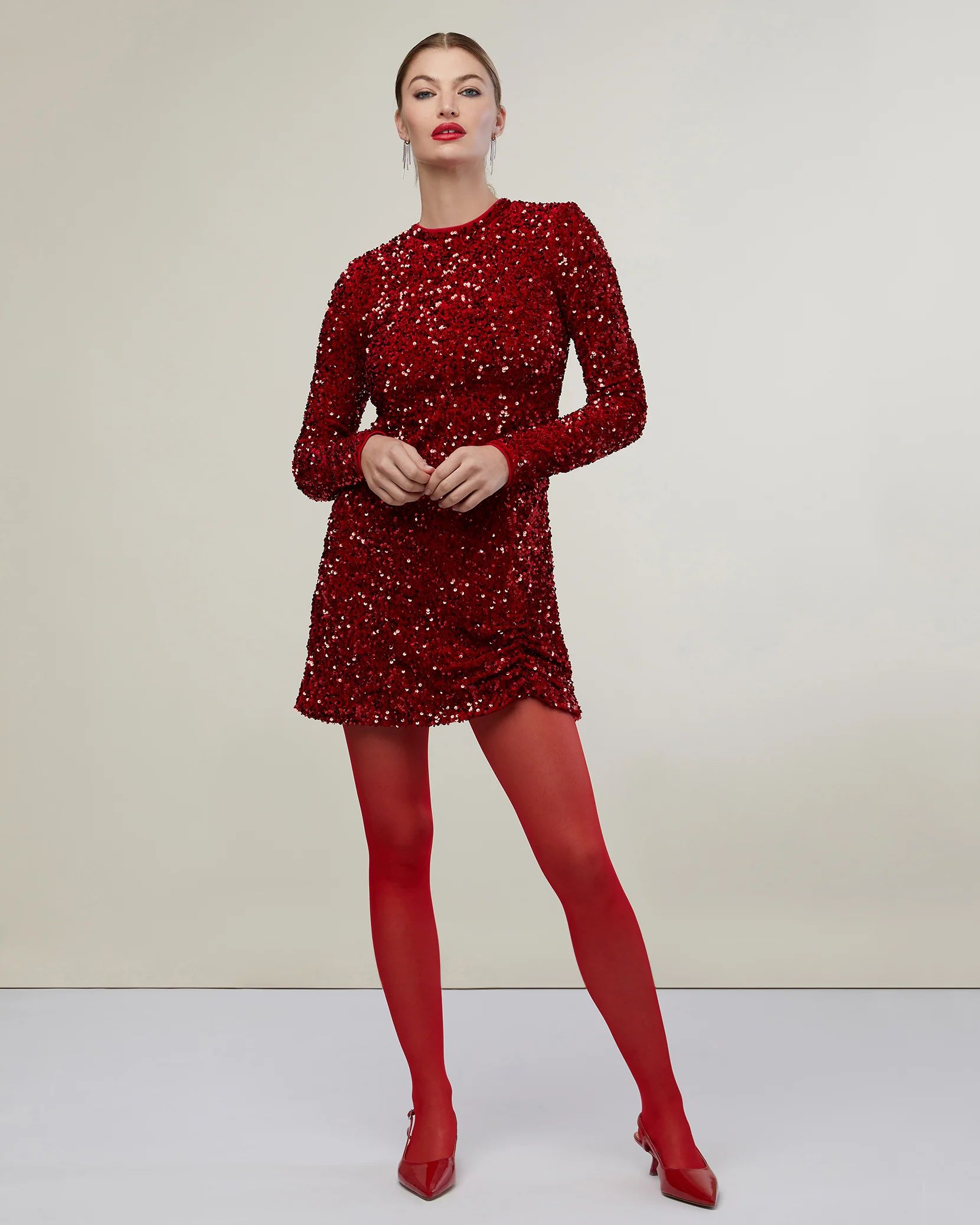 Sequin Ruched Mini Dress | Rachel Parcell