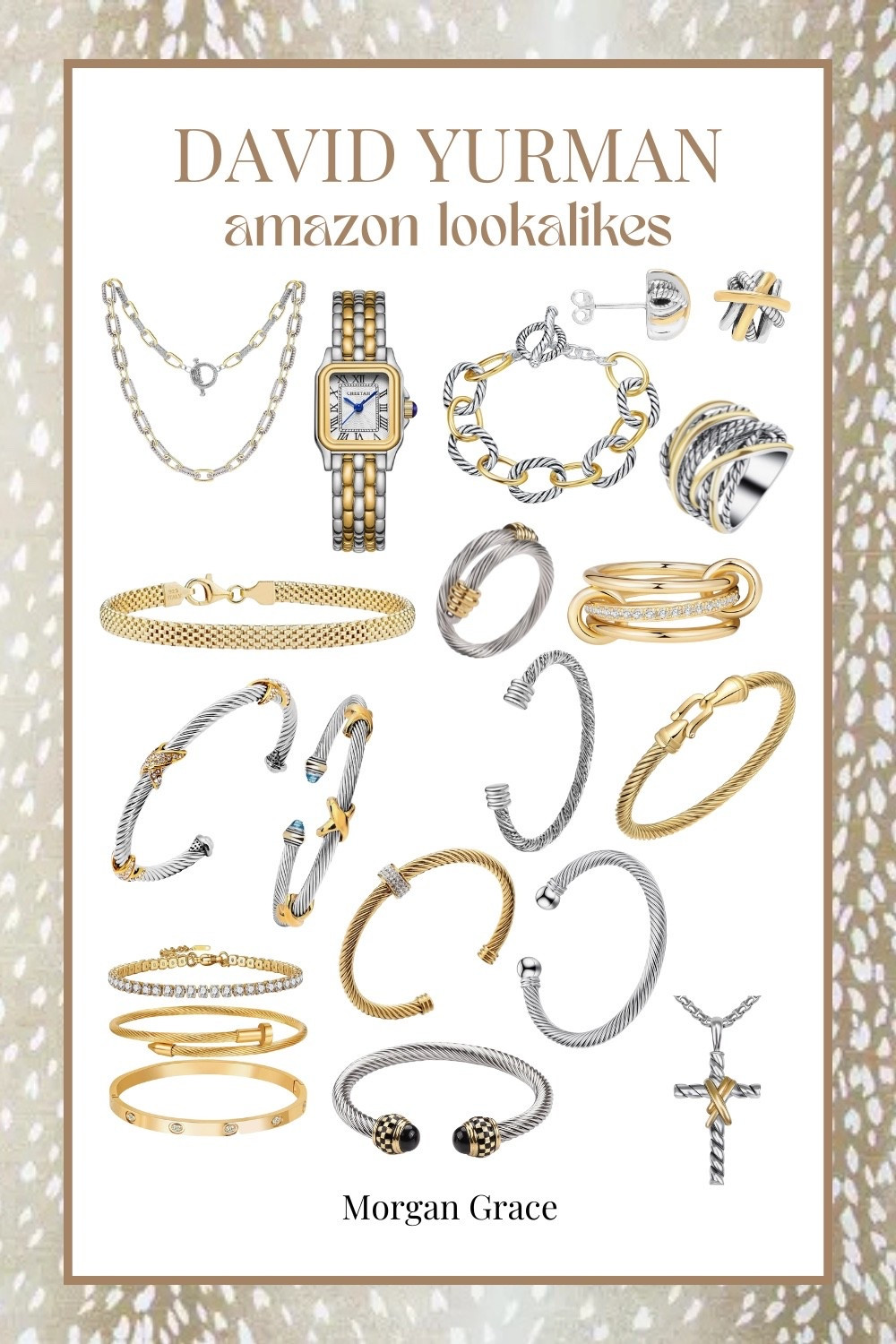 David Yurman Lookalikes

Amazon David yurman dupe, designer jewelry dupe, gold jewelry, gold bracelet, gold ring, gold and silver cross necklace, silver jewelry, silver bracelet, silver ring, gold and silver jewelry, square women’s watch, gold and silver watch, David yurman watch dupe, David yurman cross necklace dupe, David yurman ring dupe, David yurman bracelet dupe, Amazon designer lookalikes, Amazon designer dupes, Morgan Grace

#LTKStyleTip #LTKWorkwear #LTKFindsUnder50
