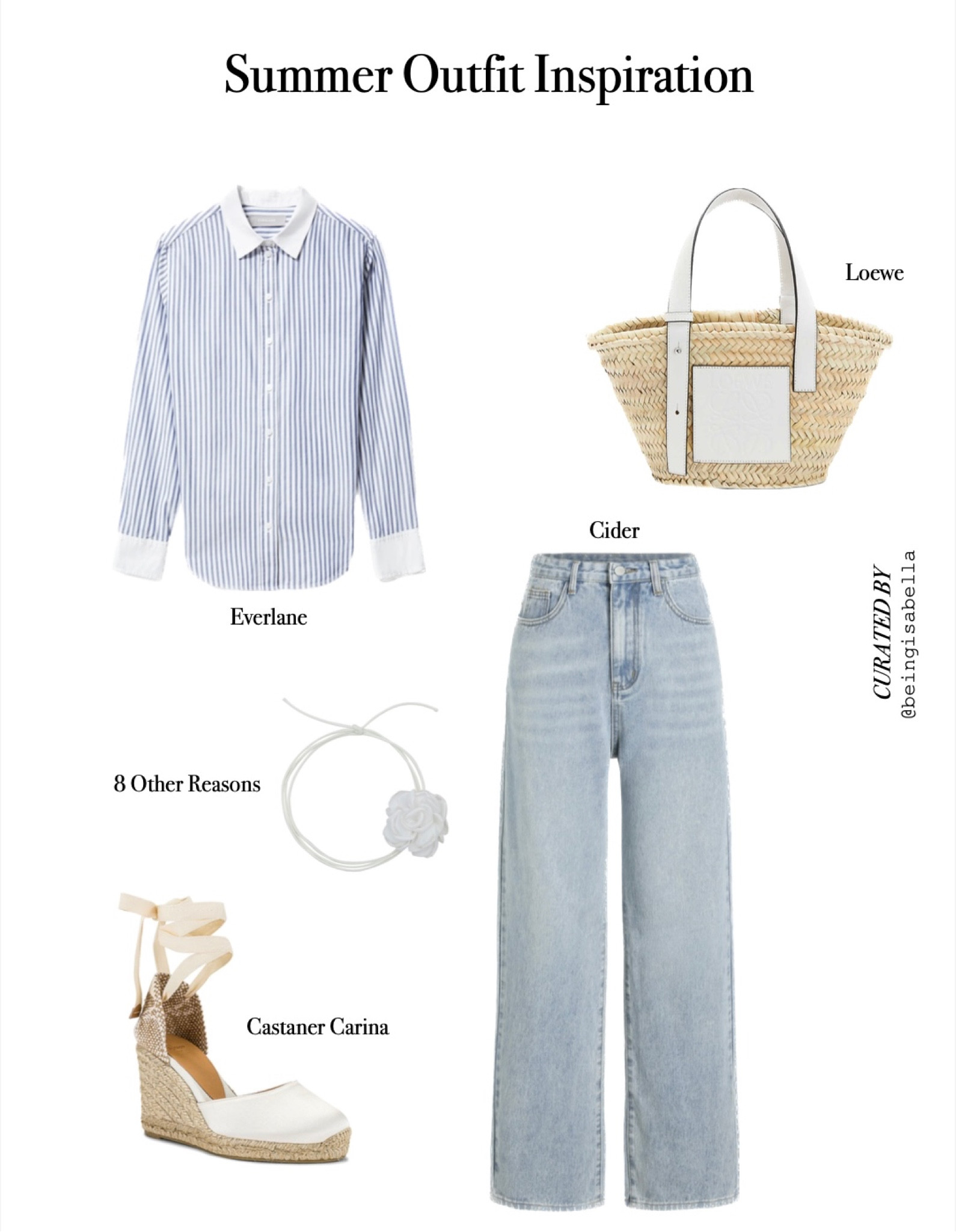 Summer outfit inspiration 
Beach outfits, vacation outfits, denim outfit, styling jeans, styling blouses, basket bag, beach bag, Sofia Richie fashion, style inspo, style guide, outfit ideas, classy outfits, quiet luxury, wide leg jeans, striped top, button down top, espadrilles 

#LTKSeasonal #LTKFind #LTKstyletip