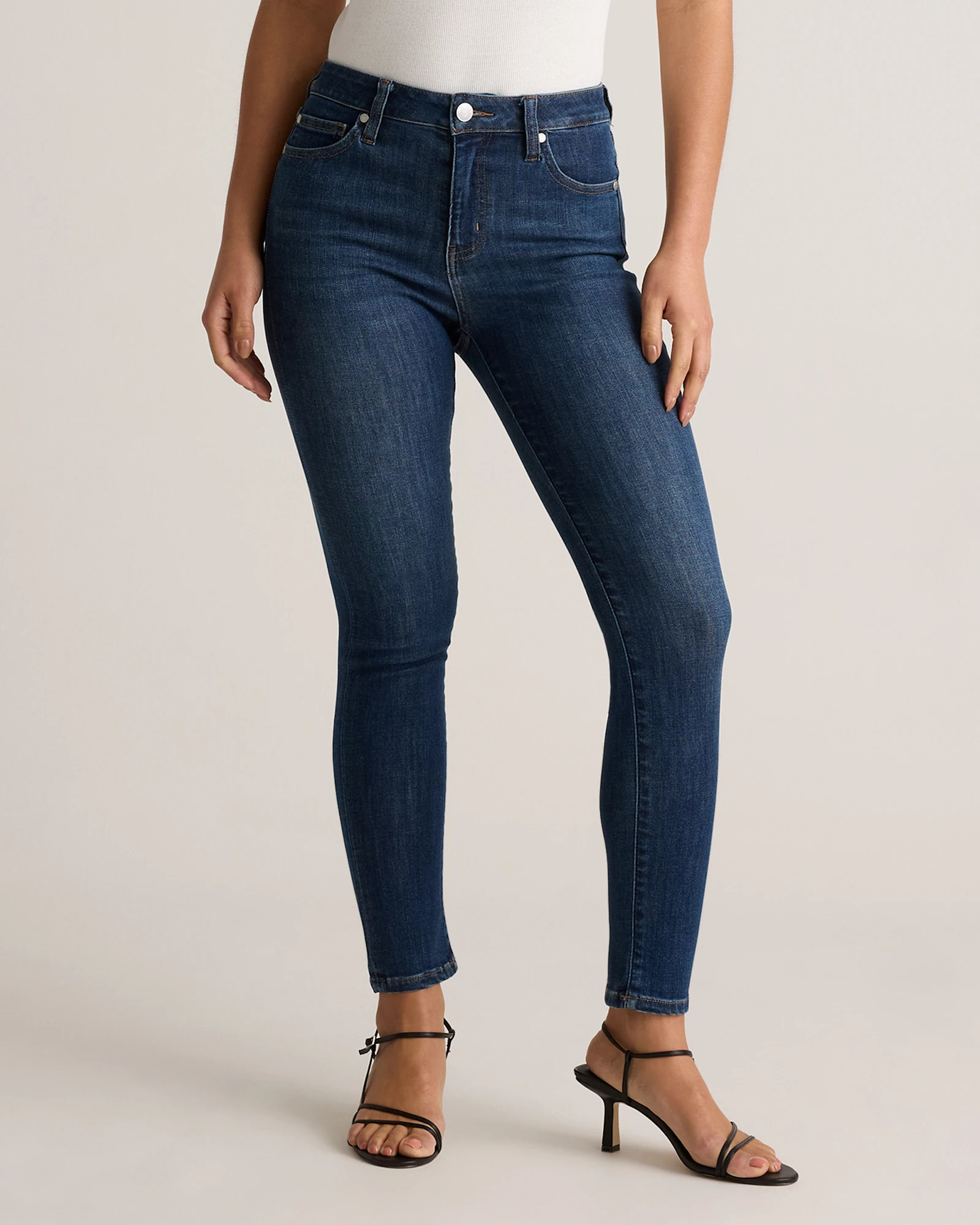 Quince | Women's Bella Stretch Skinny Jeans in Seaside Blue, Size 24, Organic Cotton | Quince