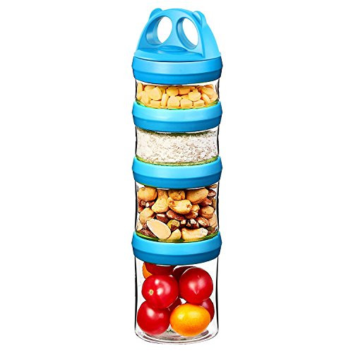 SELEWARE Portable Stackable Food Storage Containers for Snacks Formula Powder and Drinks Twist Lo... | Amazon (US)