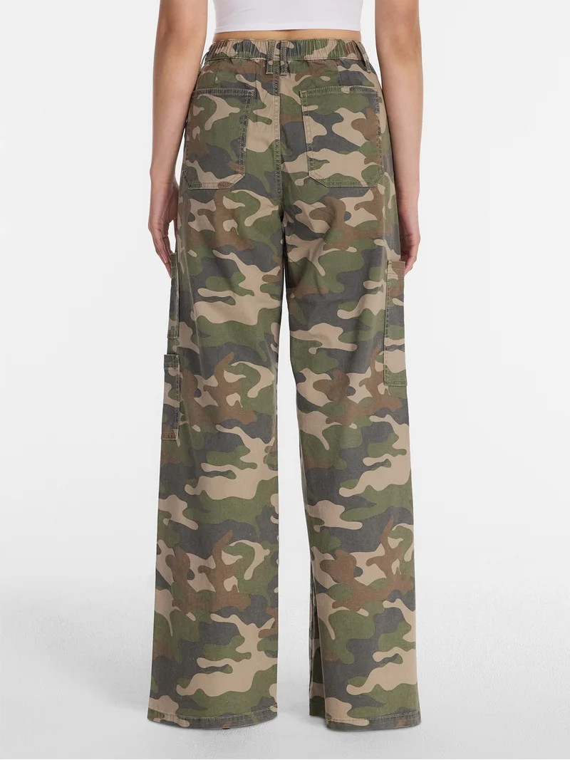 No Boundaries Wide Leg Cargo Pants, 29.5'' Inseam, Women's and Women's Plus XXS-4X - Walmart.com | Walmart (US)