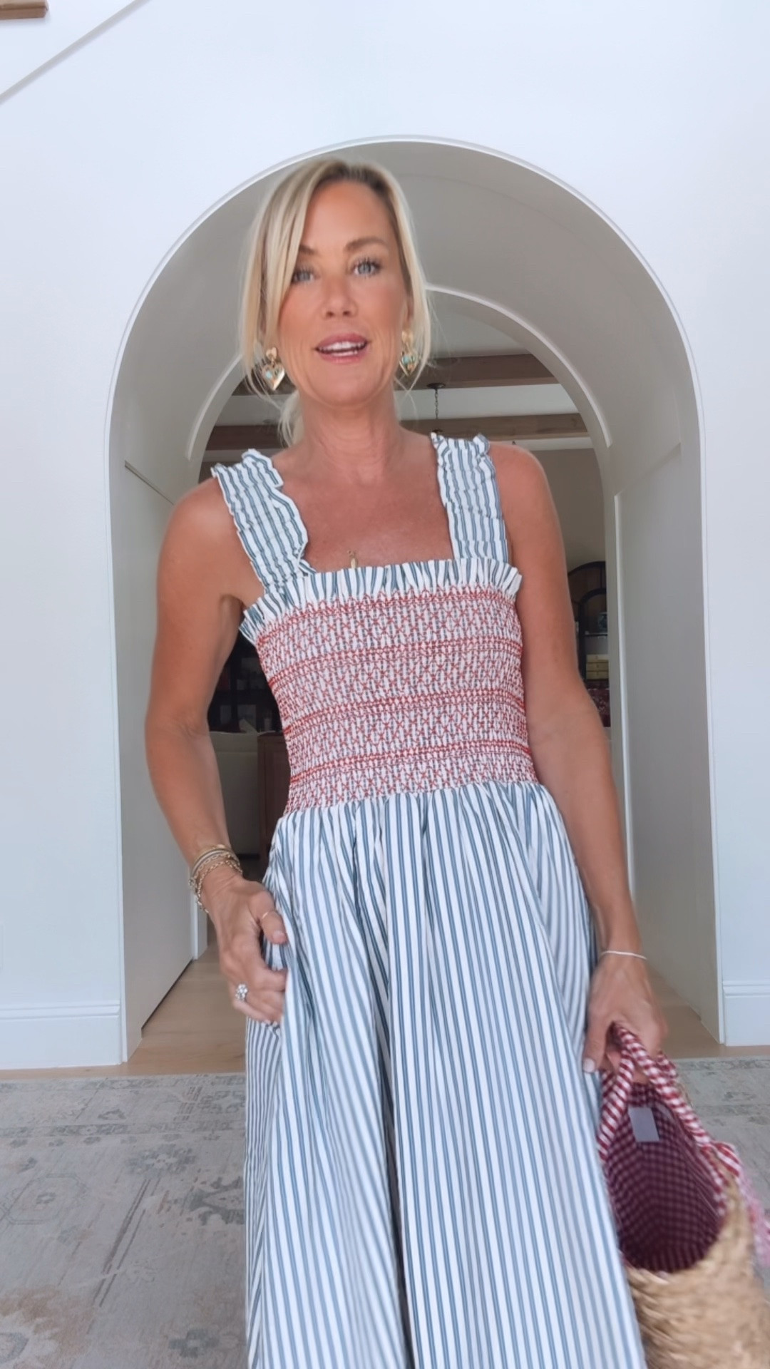The perfect summer day dress! Love the smocking detail and colors of this maxi dress.
Dress: XS

#LTKSeasonal #LTKOver40 #LTKootd
