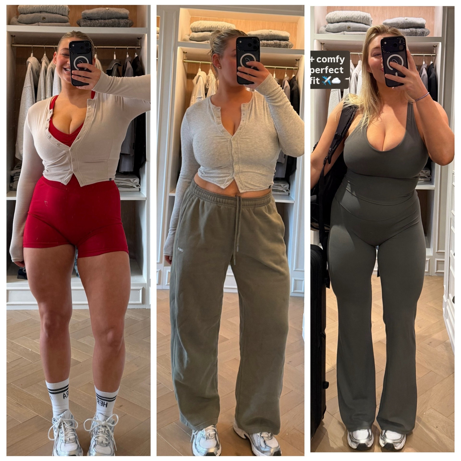 Wearing size L in everything (but XL In the grey marl cardi in the middle pic!) 