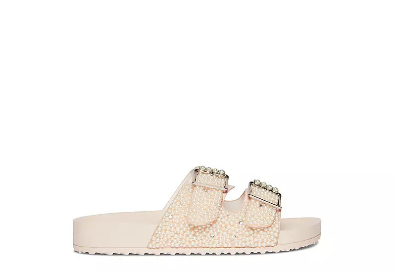 Madden Girl Womens Teddy Footbed Sandal - Pale Pink | Rack Room Shoes