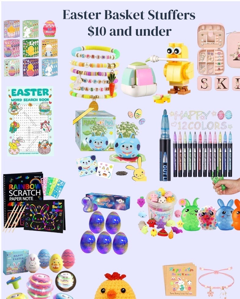 Putting together Easter baskets adds up fast…so I rounded up Easter basket stuffers $10 and under.

Little toys, crafts, and activities that make great fillers without blowing the budget.

Follow @dailyfindsbyerica for daily finds + real life in between.

easter basket stuffers under $10 | affordable easter basket ideas | kids easter basket fillers | budget easter basket stuffers | small toys for easter baskets | easter basket ideas for kids

#EasterBasketIdeas
#EasterBasketStuffers
#EasterIdeas
#KidsGiftIdeas
#SpringShopping

#LTKSaleAlert #LTKSeasonal #LTKKids