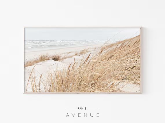 Samsung Frame Tv Art  Beach Grass Art  Coastal Art for Tv  - Etsy | Etsy (US)