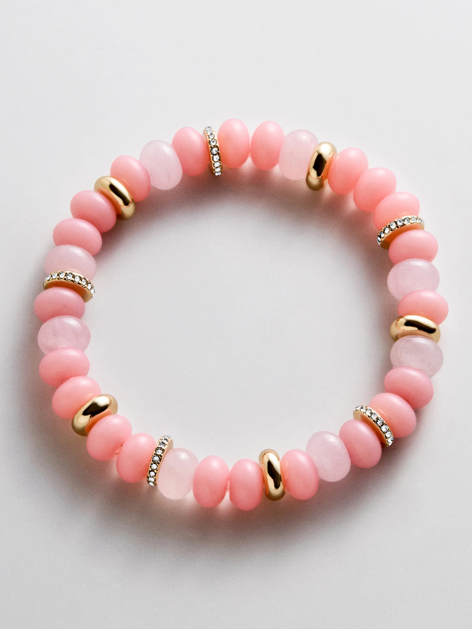 Kelly Semi-Precious Beaded Bracelet - Pink Opal | BaubleBar