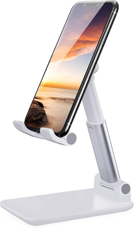 LOBKIN Phone Stand for Desk, Foldable Portable Adjustable Tablet Cell Phone Holder Charging Dock ... | Amazon (US)