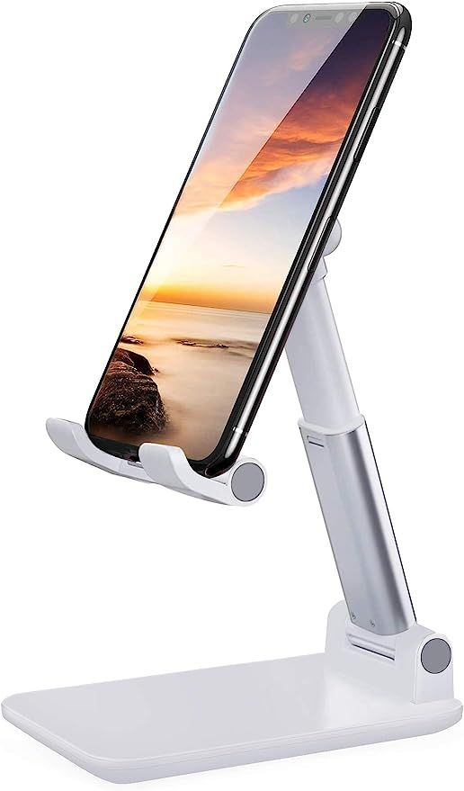 LOBKIN Phone Stand for Desk, Foldable Portable Adjustable Tablet Cell Phone Holder Charging Dock ... | Amazon (US)