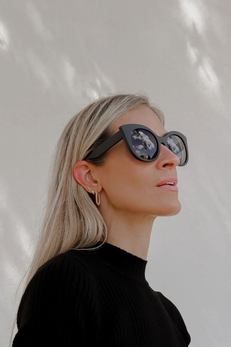 Roxy Sunglasses in Black | lauren nicole