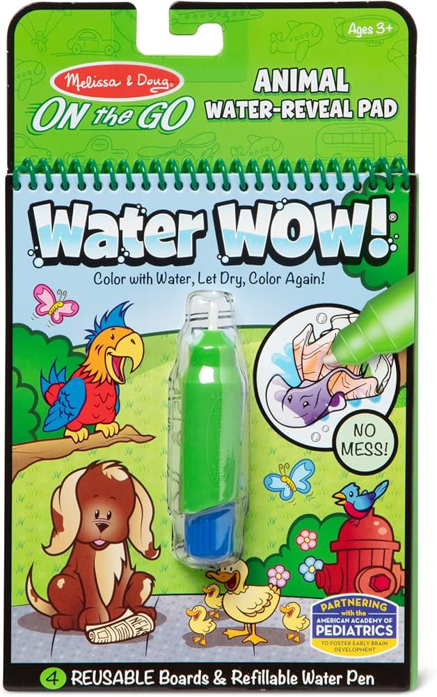 Melissa & Doug On the Go Water Wow! Reusable Water-Reveal Activity Pad - Animals - Stocking Stuff... | Amazon (US)