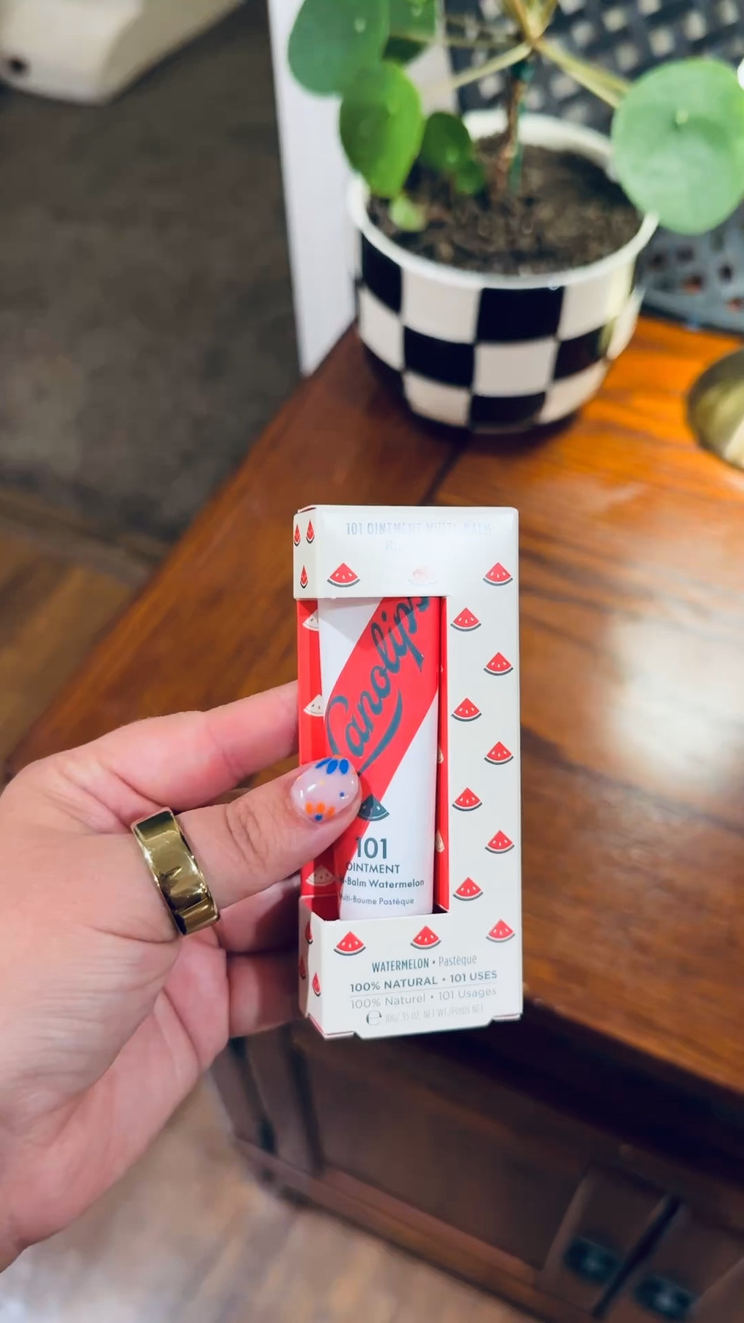 Also trying out a new lip balm. I’m a sucker for watermelon flavor! 

 