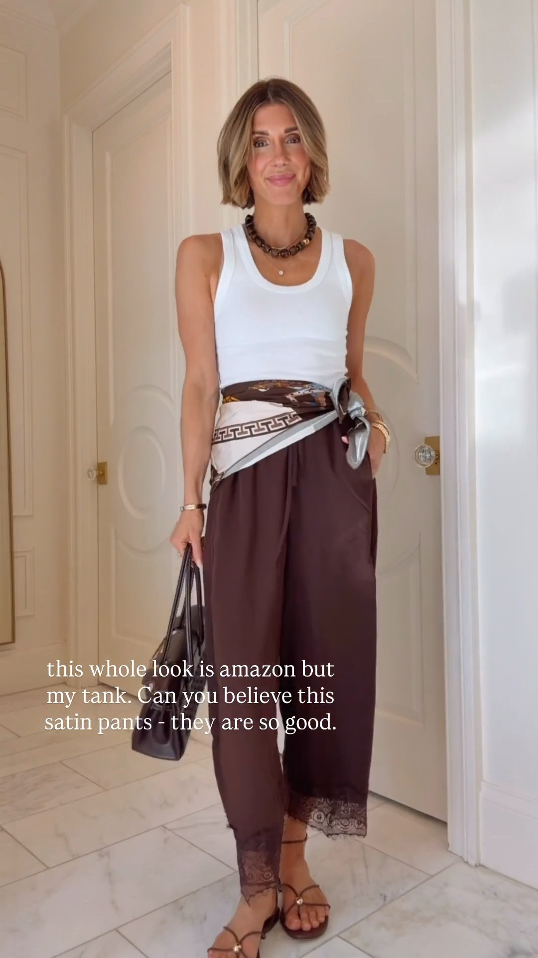 Amazon for the win! I'm wearing size small in the pants and they’re right on trend for the season.

#LTKsummer